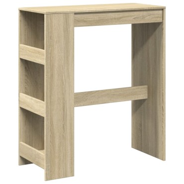 vidaXL Τραπέζι Μπαρ με Ράγες Sonoma Δρυς 90x40x103,5cm Επεξεργ. Ξύλο 1 τεμ.