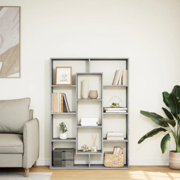 vidaXL Βιβλιοθήκη Γκρι Sonoma 102x29x143cm από Επεξεργασμένο Ξύλο 1 τεμ.
