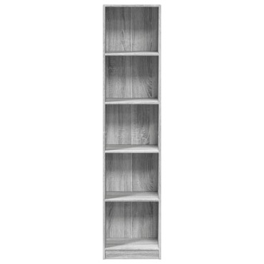 vidaXL Βιβλιοθήκη Γκρι Sonoma 40x24x176cm από Επεξεργασμένο Ξύλο 1 τεμ.