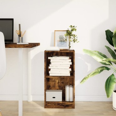 vidaXL Βιβλιοθήκη Καπνιστή Δρυς 40x24x76cm από Επεξεργασμένο Ξύλο 1 τεμ.