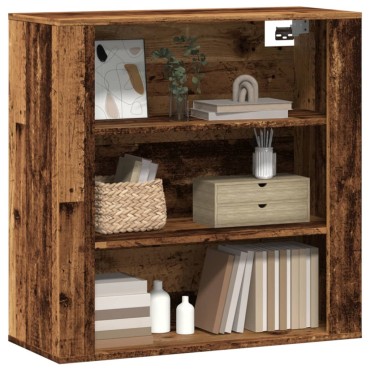 vidaXL Ντουλάπι Τοίχου Όψη Παλαιού Ξύλου 80x33x80cm Επεξεργασμένο Ξύλο 1 τεμ.