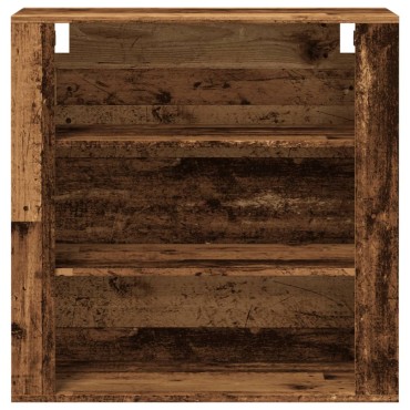 vidaXL Ντουλάπι Τοίχου Όψη Παλαιού Ξύλου 80x33x80cm Επεξεργασμένο Ξύλο 1 τεμ.