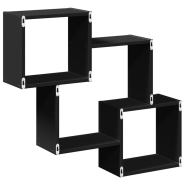 vidaXL Ντουλάπι Τοίχου Μαύρο 78x18x71cm από Επεξεργασμένο Ξύλο 1 τεμ.