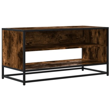 vidaXL Έπιπλο Τηλεόρασης Καπνιστή Δρυς 91x40x46cm Επεξ. Ξύλο/Μέταλλο