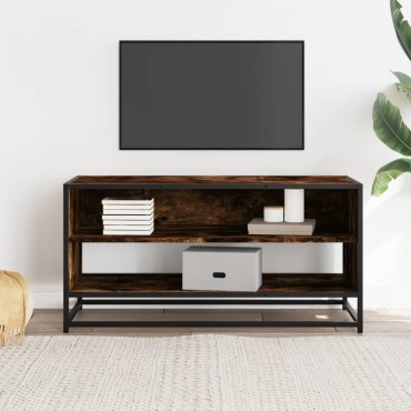 vidaXL Έπιπλο Τηλεόρασης Καπνιστή Δρυς 91x40x46cm Επεξ. Ξύλο/Μέταλλο