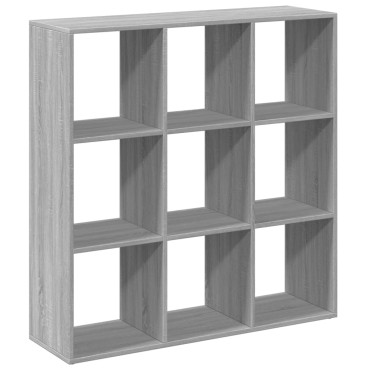 vidaXL Βιβλιοθήκη/Διαχωριστικό Χώρου Γκρι 102x29x103,5cm Επεξ. Ξύλο 1 τεμ.