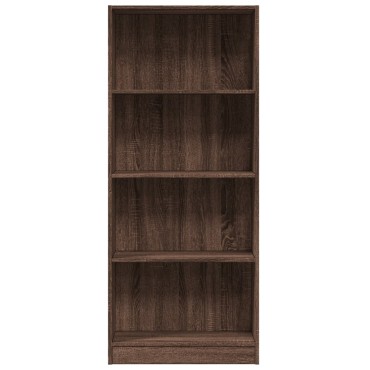 vidaXL Βιβλιοθήκη Καφέ Δρυς 60x24x143cm από Επεξεργασμένο Ξύλο 1 τεμ.