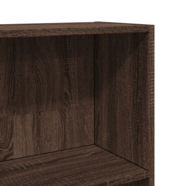 vidaXL Βιβλιοθήκη Καφέ Δρυς 60x24x143cm από Επεξεργασμένο Ξύλο 1 τεμ.