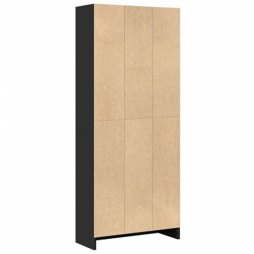 vidaXL Βιβλιοθήκη Μαύρο 60x24x143cm από Επεξεργασμένο Ξύλο 1 τεμ.