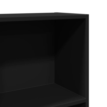 vidaXL Βιβλιοθήκη Μαύρο 60x24x143cm από Επεξεργασμένο Ξύλο 1 τεμ.