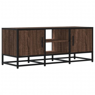 vidaXL Έπιπλο Τηλεόρασης Καφέ Δρυς 100x35x41cm Επεξ. Ξύλο/Μέταλλο