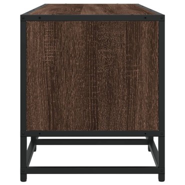 vidaXL Έπιπλο Τηλεόρασης Καφέ Δρυς 100x35x41cm Επεξ. Ξύλο/Μέταλλο