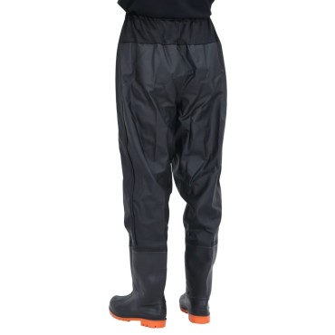 vidaXL Waist Waders με μπότες Μαύρο μέγεθος 46