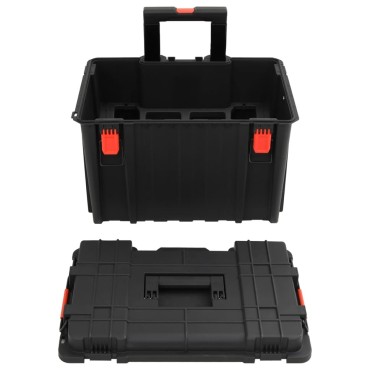 vidaXL Θήκη Πτήσης Φορητή Μαύρη 56,5x45,5x48 εκ. από Πολυπροπυλένιο