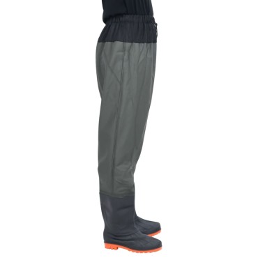 vidaXL Waist Waders με μπότες σκούρο πράσινο μέγεθος 39