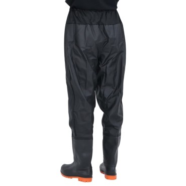 vidaXL Waist Waders με μπότες Μαύρο μέγεθος 44