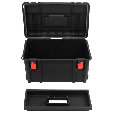 vidaXL Θήκη Πτήσης Φορητή Μαύρη 57x35x32,5 εκ. από Πολυπροπυλένιο