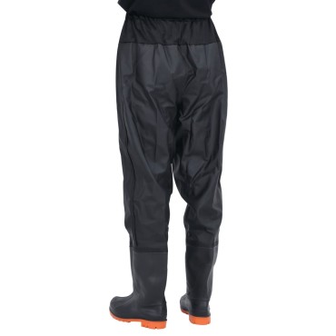 vidaXL Waist Waders με μπότες Μαύρο μέγεθος 45