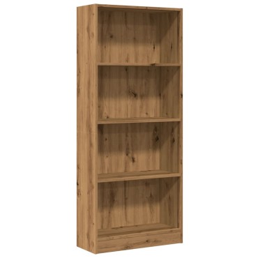 vidaXL Βιβλιοθήκη Αρτισιανή Δρυς 60x24x143cm από Επεξεργασμένο Ξύλο 1 τεμ.