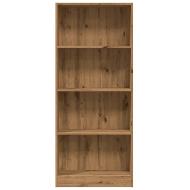 vidaXL Βιβλιοθήκη Αρτισιανή Δρυς 60x24x143cm από Επεξεργασμένο Ξύλο 1 τεμ.