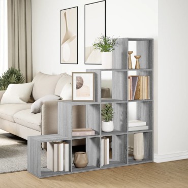 vidaXL Βιβλιοθήκη/Διαχωριστικό Χώρου 4 Επ. 131,5x29x131,5cm Επ. Ξύλο 1 τεμ.