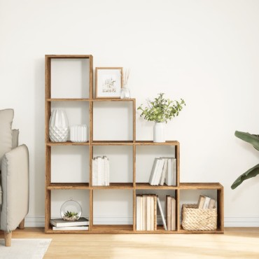 vidaXL Βιβλιοθήκη/Διαχωριστικό Χώρου 4 Επ. 131,5x29x131,5cm Επ. Ξύλο 1 τεμ.
