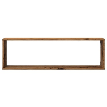 vidaXL Ράφια Κύβοι Τοίχου Όψη Παλαιού Ξύλου 100x15x30cm Επεξ. Ξύλο 1 τεμ.