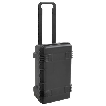 vidaXL Θήκη Πτήσης Φορητή Μαύρη 55x35x22,5 εκ. από Πολυπροπυλένιο