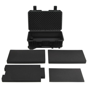 vidaXL Θήκη Πτήσης Φορητή Μαύρη 55x35x22,5 εκ. από Πολυπροπυλένιο