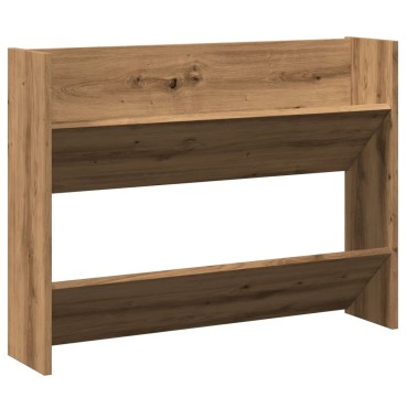 vidaXL Παπουτσοθήκη Τοίχου Αρτισιανή Δρυς 80x18x60cm Επεξ. Ξύλο