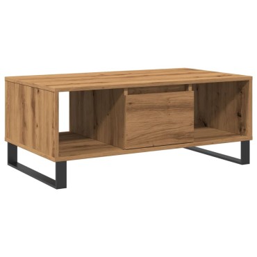 vidaXL Τραπεζάκι Σαλονιού Αρτισιανή Δρυς 90x50x36,5cm Επεξεργασμ. Ξύλο 1 τεμ.