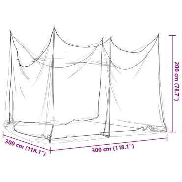 vidaXL Κουνουπιέρα Εσωτ./Εξ. Χώρου 156 Μαύρη 300x300x200εκ. από Δίχτυ