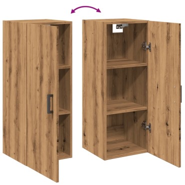 vidaXL Ντουλάπι Τοίχου Αρτισιανή Δρυς 34,5x34x90cm από Επεξεργ. Ξύλο 1 τεμ.
