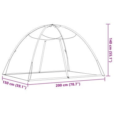 vidaXL Κουνουπιέρα Mongolia με Πόρτες 200 Δίχτυ Λευκό 200x150x140 εκ.