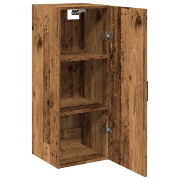 vidaXL Ντουλάπι Τοίχου Όψη Παλαιού Ξύλου 34,5x34x90cm Επεξ. Ξύλο 1 τεμ.