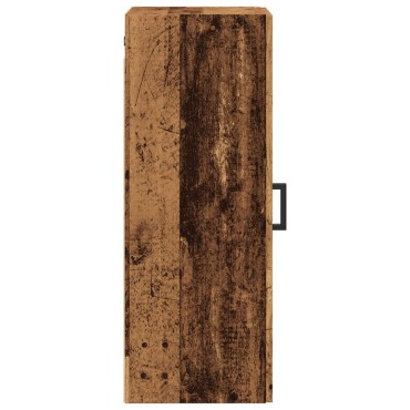 vidaXL Ντουλάπι Τοίχου Όψη Παλαιού Ξύλου 34,5x34x90cm Επεξ. Ξύλο 1 τεμ.