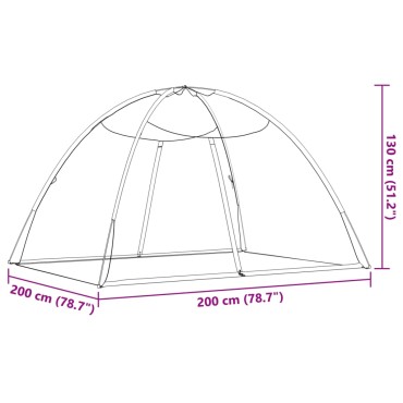 vidaXL Κουνουπιέρα Mongolia με Πόρτες 200 Δίχτυ Λευκό 200x200x135 εκ.
