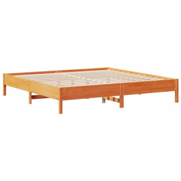 vidaXL Κρεβάτι Βιβλιοθήκη Χωρίς Στρώμα 180x200 εκ Μασίφ Ξύλο Πεύκου