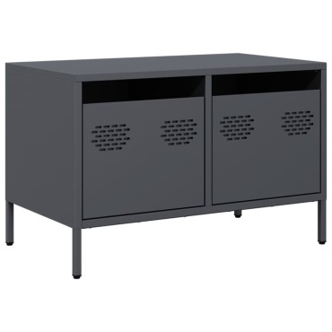 vidaXL Έπιπλο Τηλεόρασης Ανθρακί 68x39x43,5cm Ατσάλι Ψυχρής Έλασης