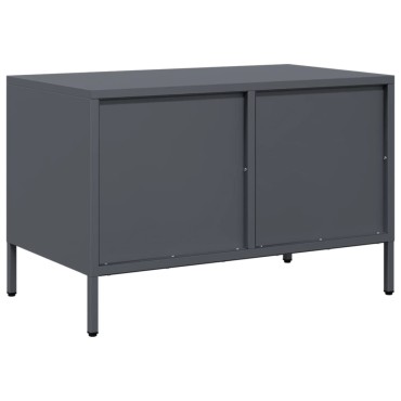 vidaXL Έπιπλο Τηλεόρασης Ανθρακί 68x39x43,5cm Ατσάλι Ψυχρής Έλασης