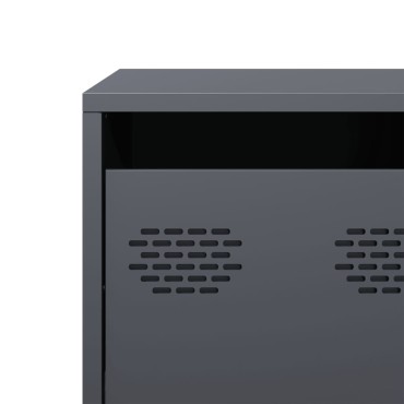 vidaXL Έπιπλο Τηλεόρασης Ανθρακί 68x39x43,5cm Ατσάλι Ψυχρής Έλασης