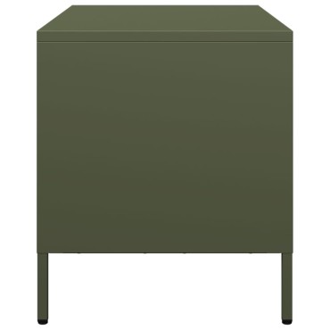 vidaXL Έπιπλο Τηλεόρασης Λαδί 68x39x43,5cm Χάλυβας Ψυχρής Έλασης