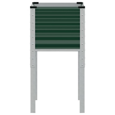 vidaXL Ζαρντινιέρα Κήπου Πράσινη 45x45x88 εκ. από Ατσάλι