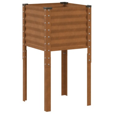vidaXL Ζαρντινιέρα 45x45x88 εκ. Ατσάλι Σκληρυθέν στον Αέρα