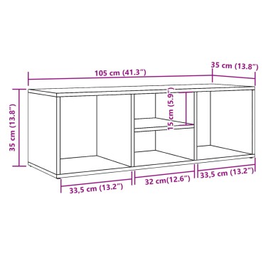 vidaXL Πάγκος Αποθήκευσης Παπουτσιών 105x35x35cm Επεξ. Ξύλο