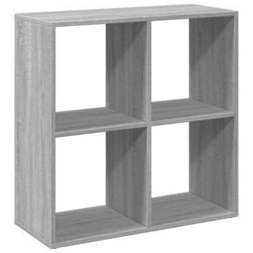 vidaXL Βιβλιοθήκη/Διαχωριστικό Χώρου Γκρι 69,5x29x69,5cm Επεξ. Ξύλο 1 τεμ.