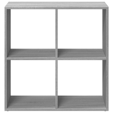 vidaXL Βιβλιοθήκη/Διαχωριστικό Χώρου Γκρι 69,5x29x69,5cm Επεξ. Ξύλο 1 τεμ.