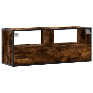 vidaXL Έπιπλο Τηλεόρασης Καπνιστή Δρυς 100x31x39,5cm Επεξ.Ξύλο/Μέταλλο