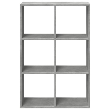 vidaXL Βιβλιοθήκη/Διαχωριστικό Χώρου Γκρι 69,5x29x103,5cm Επεξ. Ξύλο 1 τεμ.