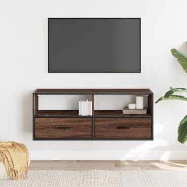 vidaXL Έπιπλο Τηλεόρασης Καφέ Δρυς 100x31x39,5cm Επεξεργασμένο Ξύλο